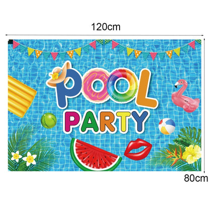 80x120cm Summer Pool Party Decoration Backdrop Swimming Ring Photography Background Cloth(11418894) -  by buy2fix | Online Shopping UK | buy2fix