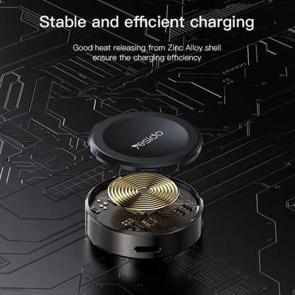 Yesido DS18 For Apple Watch Zinc Alloy Watch Charger Mini Strong Magnetic Wireless Charging(Black) - Charger / Holder by Yesido | Online Shopping UK | buy2fix