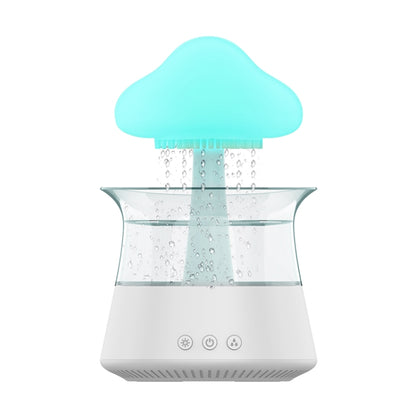 CH06 300ml Rain Humidifier Mushroom Cloud Colorful Night Lamp Aromatherapy Machine, Style: Without Remote Controller(White) - Air Purifiers & Accessories by buy2fix | Online Shopping UK | buy2fix