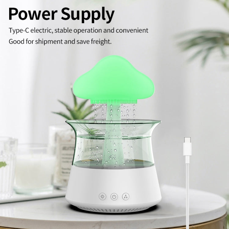 CH06 300ml Rain Humidifier Mushroom Cloud Colorful Night Lamp Aromatherapy Machine, Style: Without Remote Controller(White) - Air Purifiers & Accessories by buy2fix | Online Shopping UK | buy2fix