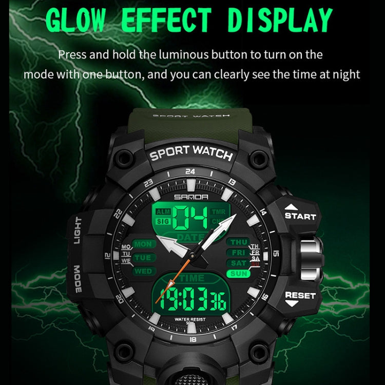 SANDA Green Light Alarm Clock Multifunctional Waterproof Shockproof Transparent Watch(Transparent White) - Silicone Strap Watches by SANDA | Online Shopping UK | buy2fix