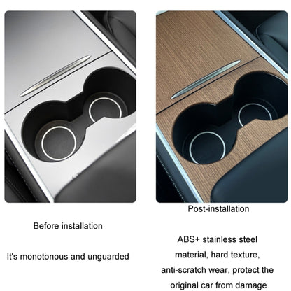 For Tesla Model3/Y Central Control Panel Modification Anti-Scratch Protective Sticker(Log Grain) - Car Interior Mouldings by buy2fix | Online Shopping UK | buy2fix