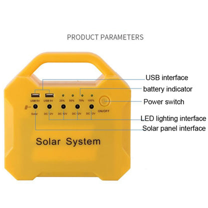 7AH 10W Solar Panel Emergency Light Rechargeable LED Solar Energy Kit - Others by buy2fix | Online Shopping UK | buy2fix