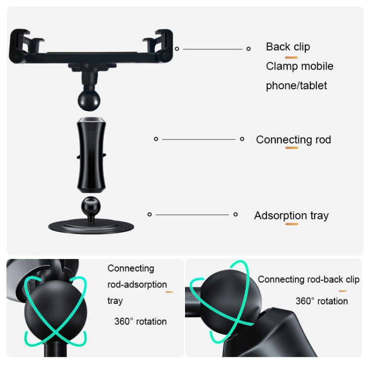 Widened Double-stretch Rotating Suction Cup General Car Bracket(Metal Model) - Car Holders by buy2fix | Online Shopping UK | buy2fix