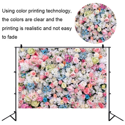 2.1 X 1.5m Festive Photography Backdrop 3D Wedding Flower Wall Hanging Cloth, Style: C-1886 - Valentines Day by buy2fix | Online Shopping UK | buy2fix