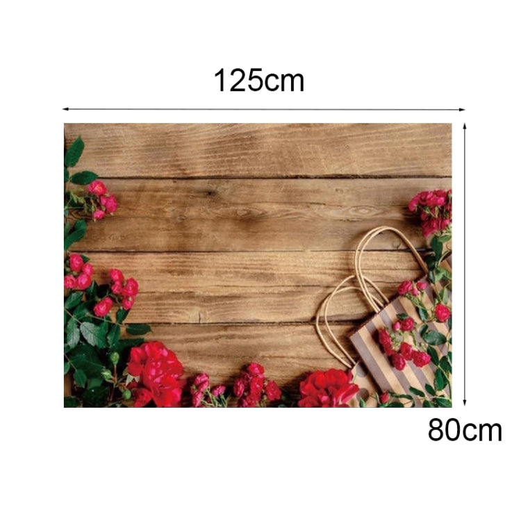 1.25x0.8m Wood Grain Flower Branch Props 3D Simulation Photography Background Cloth, Style: C-4065 - Wood Floor by buy2fix | Online Shopping UK | buy2fix