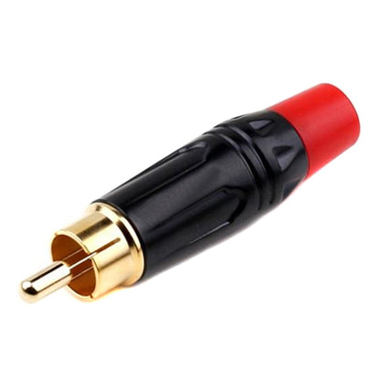 Pure Copper Soldered RCA Male Audio/Video Plug Assembled With AV Lotus Connector(Red) - RCA Adapter by buy2fix | Online Shopping UK | buy2fix