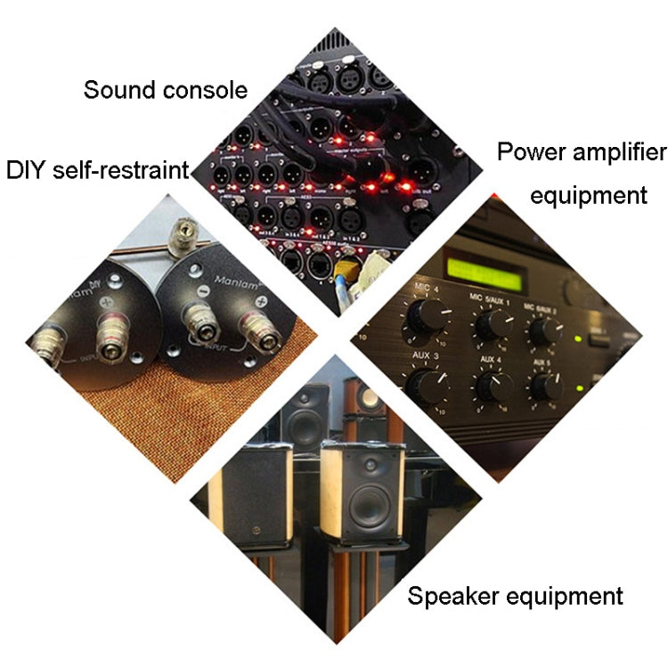 Large Transparent Crystal Terminal Block M8 Amplifier Speaker Connector(Black) - Audio Adapter by buy2fix | Online Shopping UK | buy2fix