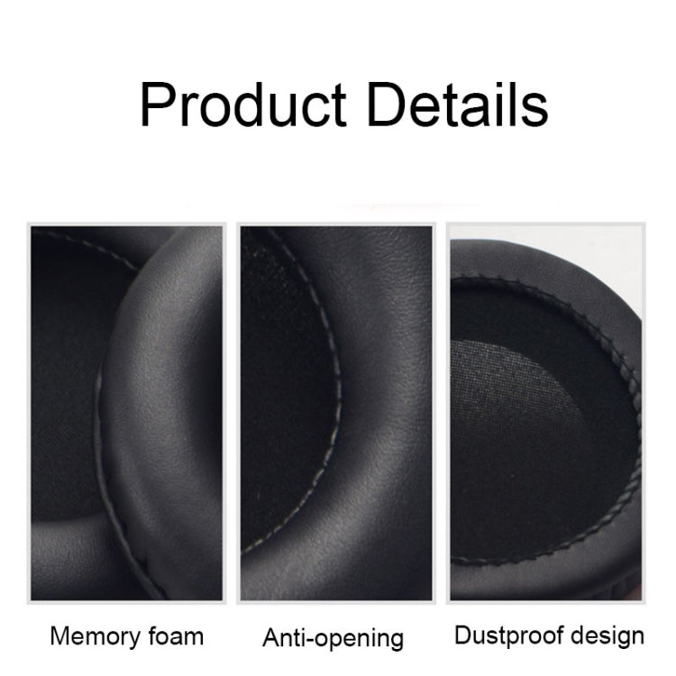 2pcs For Somic G941 Headphone Ear Cotton Earmuff Replacement Headset Ear Cushion Leather Case(Black) - Earmuff & Pad by buy2fix | Online Shopping UK | buy2fix