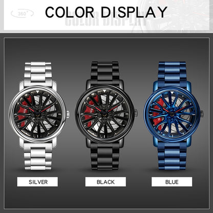 SANDA P1057 Men Skeleton Quartz Steel Strap Personalized Watch(Blue) - Metal Strap Watches by SANDA | Online Shopping UK | buy2fix