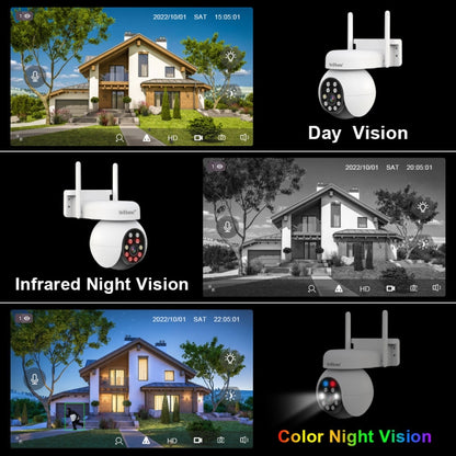 SriHome SH052B Wifi 5MP Wireless PTZ IP AI Auto Tracking Sound&Light Alarm Starlight Color Night Vision Outdoors Surveillance Camera, Plug: AU - Dome Camera by SriHome | Online Shopping UK | buy2fix