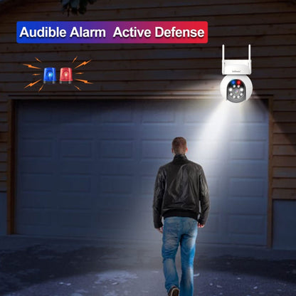 SriHome SH052B Wifi 5MP Wireless PTZ IP AI Auto Tracking Sound&Light Alarm Starlight Color Night Vision Outdoors Surveillance Camera, Plug: AU - Dome Camera by SriHome | Online Shopping UK | buy2fix