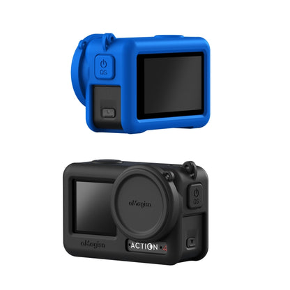 For DJI Osmo Action 4 / 3 aMagisn Silicone Protection Case Camera Protection Accessories(Blue) -  by aMagisn | Online Shopping UK | buy2fix