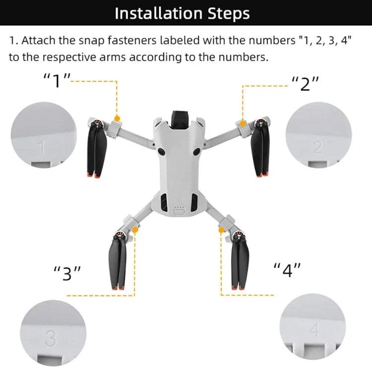 For DJI Mini 4 Pro Drone BRDRC Landing Gear Increased Height Leg(Gray) - Other by BRDRC | Online Shopping UK | buy2fix