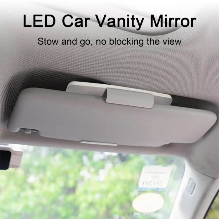 Car Sun Visor LED Light Cosmetic Mirror(White) - Interior Mirrors by buy2fix | Online Shopping UK | buy2fix