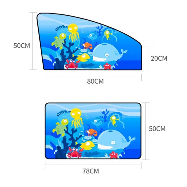 Car Cartoon Magnetic Sunshade Sunscreen Telescopic Collapsible Sunshield, Size:Co-pilot(Fox) - Window Foils & Solar Protection by buy2fix | Online Shopping UK | buy2fix