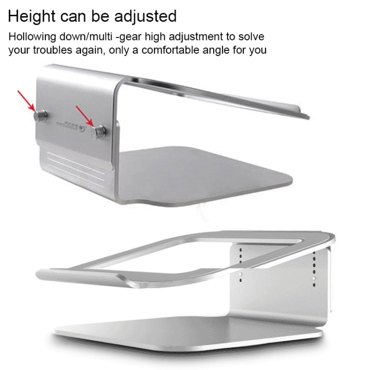 Height Adjustable Aluminum Alloy Laptop Cooling Stand 360 Rotation Ergonomic 10-17 inch Notebook Holder for MacBook Air Pro - Laptop Stand by COOLCOLD | Online Shopping UK | buy2fix