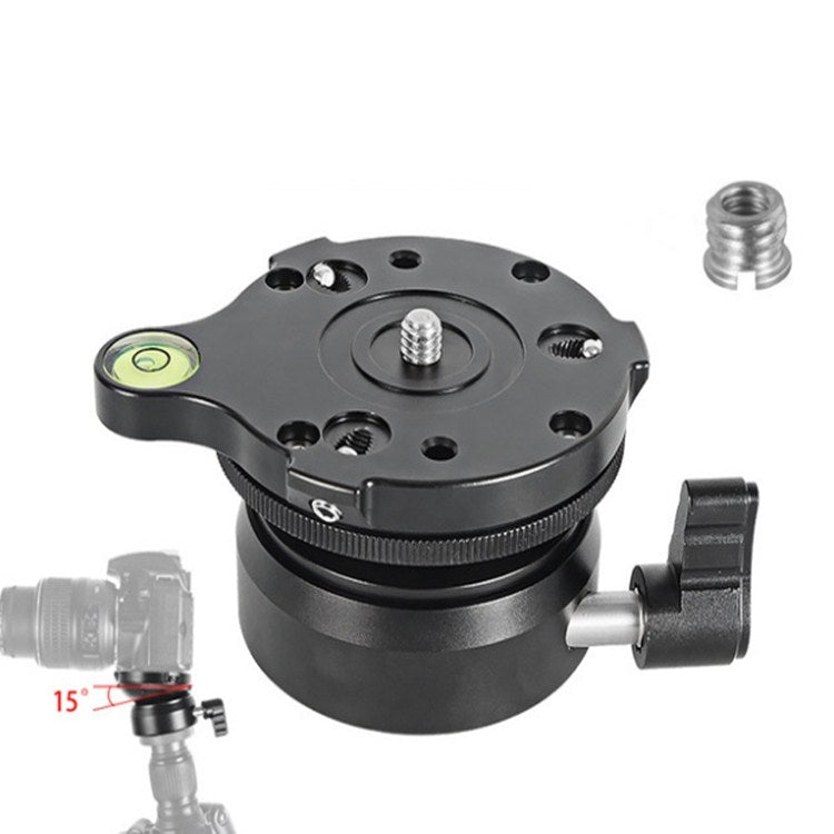 BEXIN DY-60N 1/4 inch Thread Dome Professional Tripod Leveling 360 Degree Panorama Head Base with Bubble Level & 3/8 inch Screw Adapter - Tripod Heads by BEXIN | Online Shopping UK | buy2fix