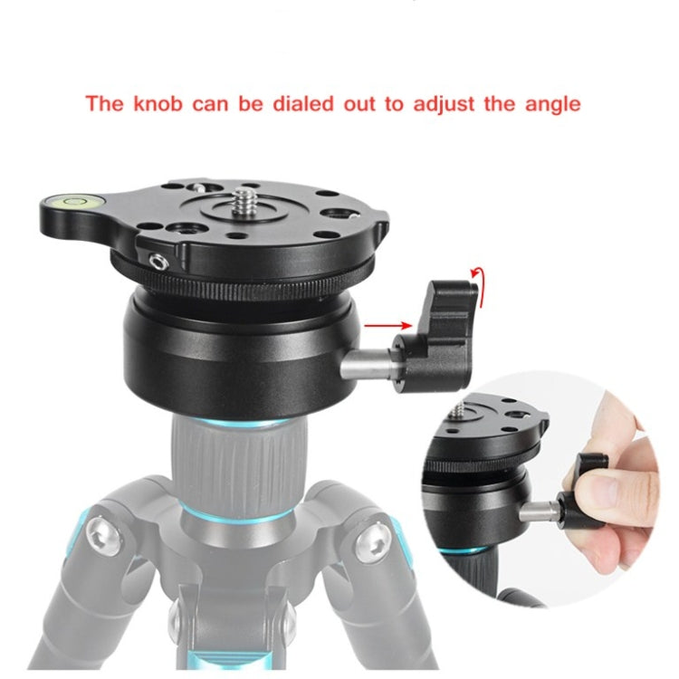 BEXIN DY-60N 1/4 inch Thread Dome Professional Tripod Leveling 360 Degree Panorama Head Base with Bubble Level & 3/8 inch Screw Adapter - Tripod Heads by BEXIN | Online Shopping UK | buy2fix