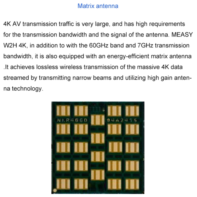 Measy W2H 60GHz 4K Ultra HD Wireless Transmission Kit, Transmission Distance: 30m, EU Plug - Set Top Box & Accessories by Measy | Online Shopping UK | buy2fix