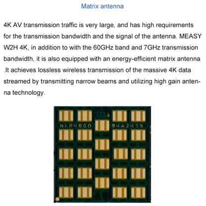 Measy W2H 60GHz 4K Ultra HD Wireless Transmission Kit, Transmission Distance: 30m, EU Plug - Set Top Box & Accessories by Measy | Online Shopping UK | buy2fix