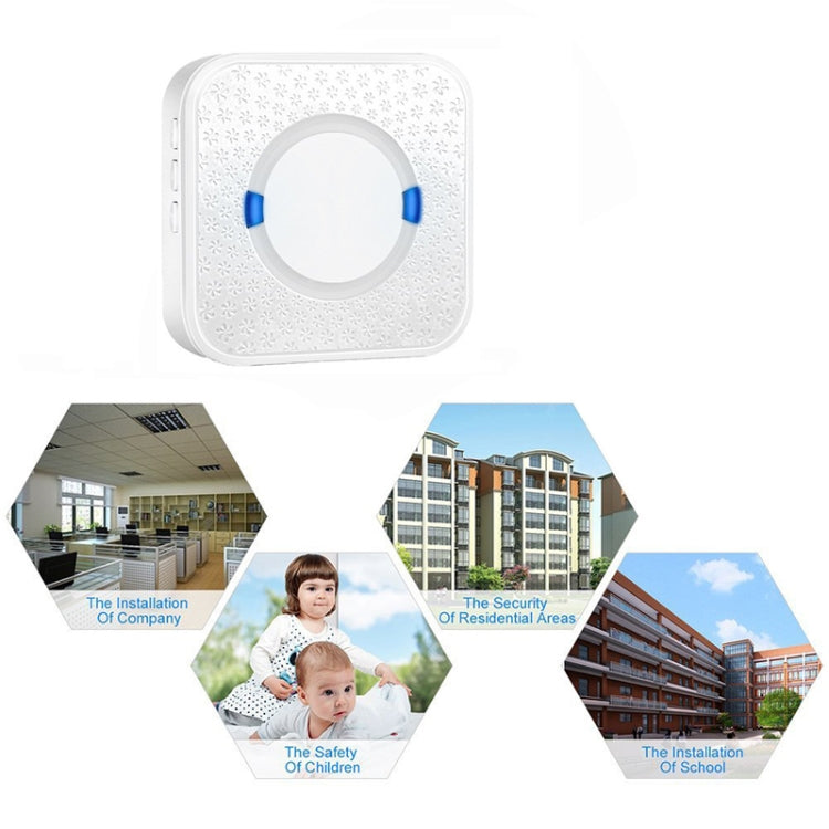 P6 110dB Wireless IP55 Waterproof Low Power Consumption WiFi Doing-dong Doorbell Receiver, Receiver Distance: 300m, US Plug(White) - Security by buy2fix | Online Shopping UK | buy2fix