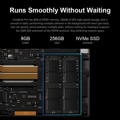 CHUWI CoreBook Pro, 13 inch, 8GB+256GB, Windows 10 Home, Intel Core i3-6157U Dual Core 2.4GHz, Support Dual Band WiFi / Bluetooth / TF Card Extension (Dark Gray) - CHUWI by CHUWI | Online Shopping UK | buy2fix