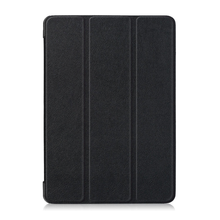 3-folding Custer Texture Deformation Flip Leather Case for Lenovo Tab M10 TB-X605F / X505F(Black) - For Lenovo by buy2fix | Online Shopping UK | buy2fix