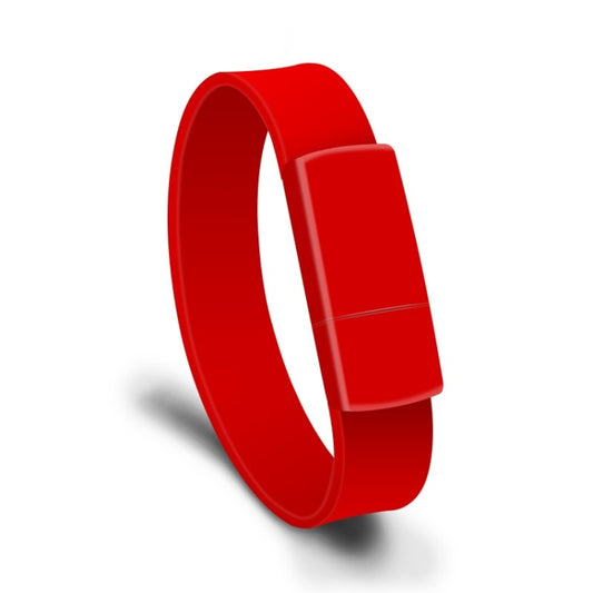 MicroDrive 32GB USB 2.0 Fashion Bracelet Wristband U Disk (Red) - USB Flash Drives by MicroDrive | Online Shopping UK | buy2fix