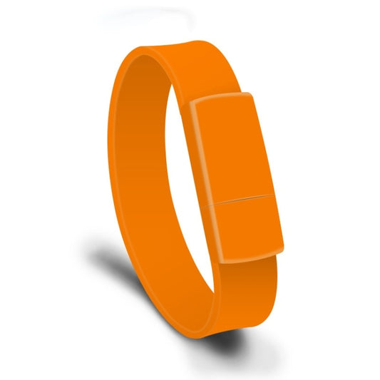 MicroDrive 64GB USB 2.0 Fashion Bracelet Wristband U Disk (Orange) - USB Flash Drives by MicroDrive | Online Shopping UK | buy2fix