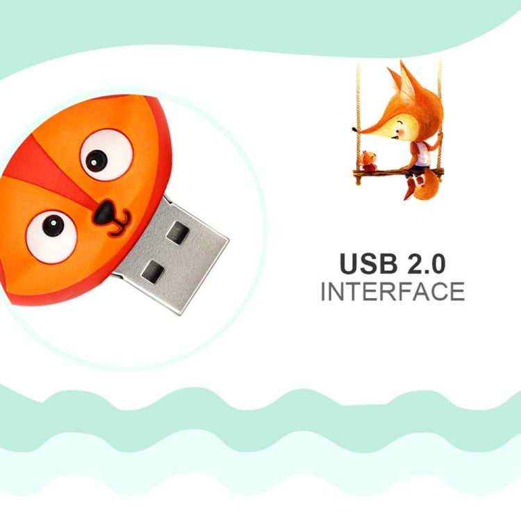 MicroDrive 32GB USB 2.0 Creative Cute Fox U Disk - USB Flash Drives by MicroDrive | Online Shopping UK | buy2fix